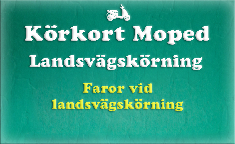 Gratis teoriboken: Landsvägskörning / Faror vid landsvägskörning