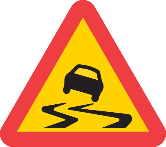 Slirig väg