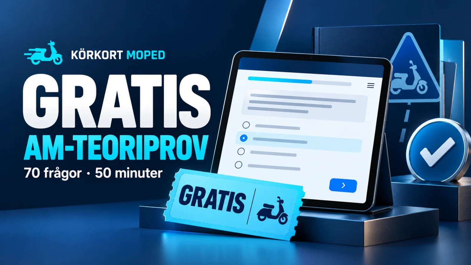 Gratis mopedtest för AM-körkort